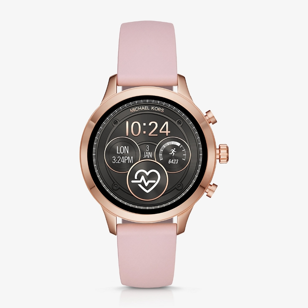 Michael Kors Gen 4 Runway Rose Gold-Tone and Silicone Smartwatch